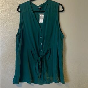 Torrid dark Teal Sleeveless Blouse